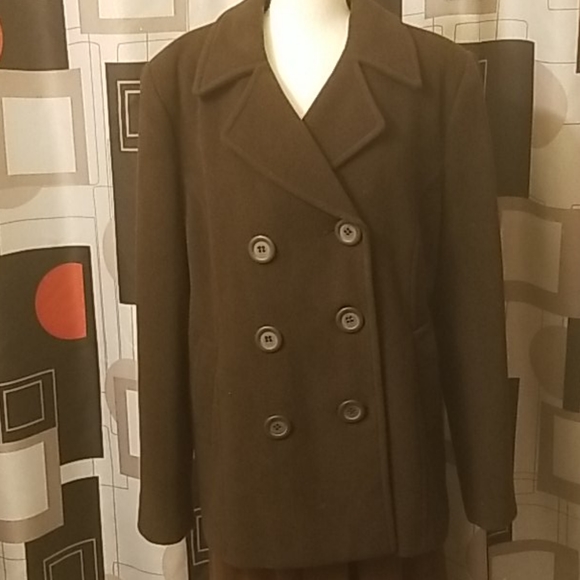 Chadwicks Jackets & Blazers - Ladies Brown Pea Coat